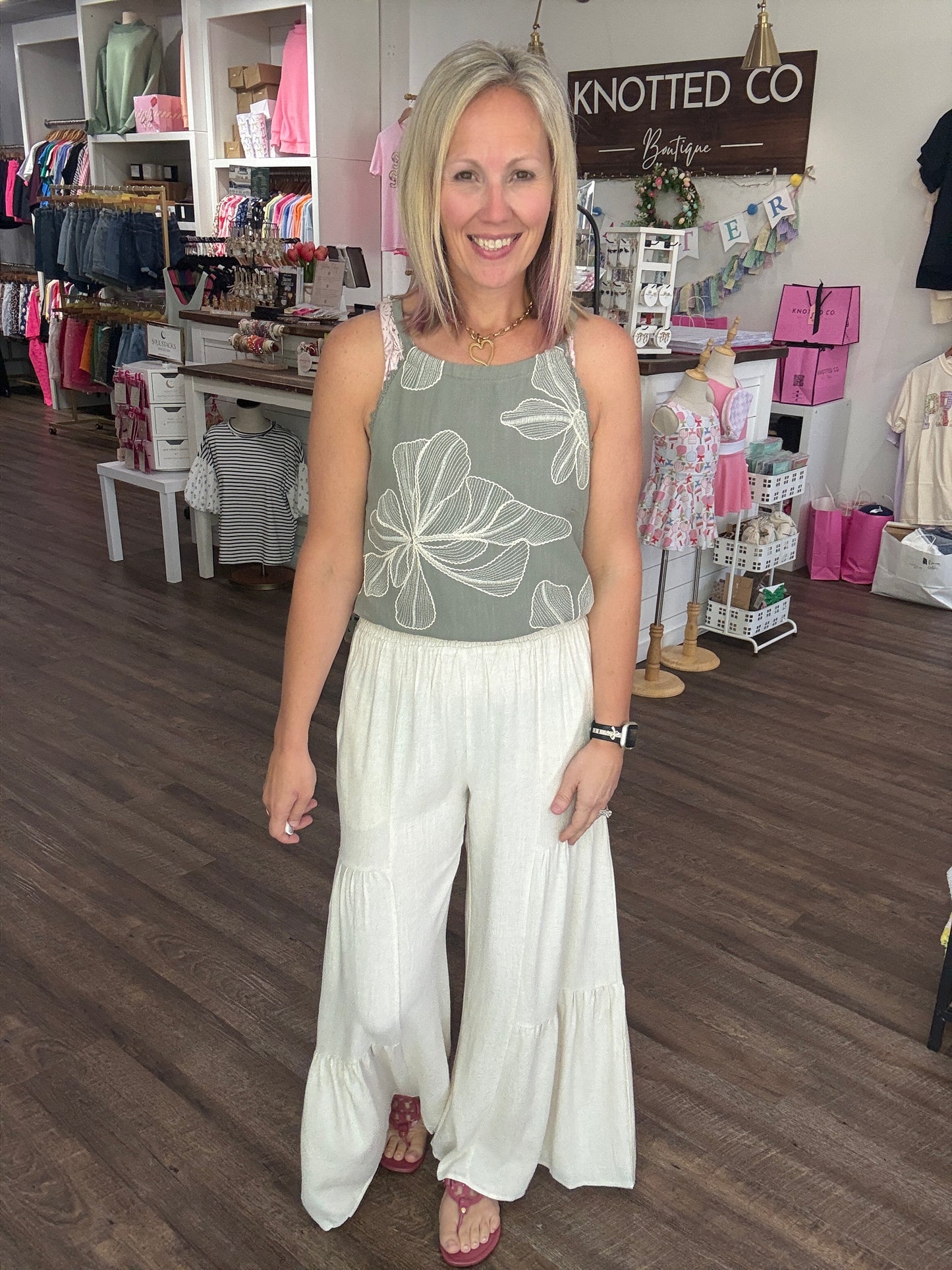 Breezy Days Linen Pant- Natural