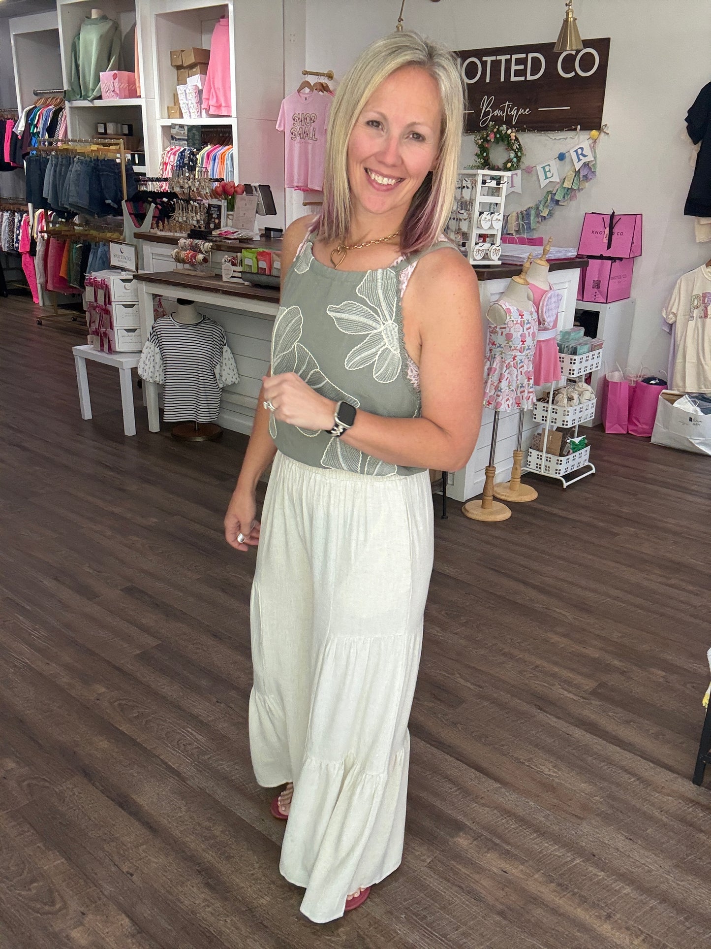 Breezy Days Linen Pant- Natural