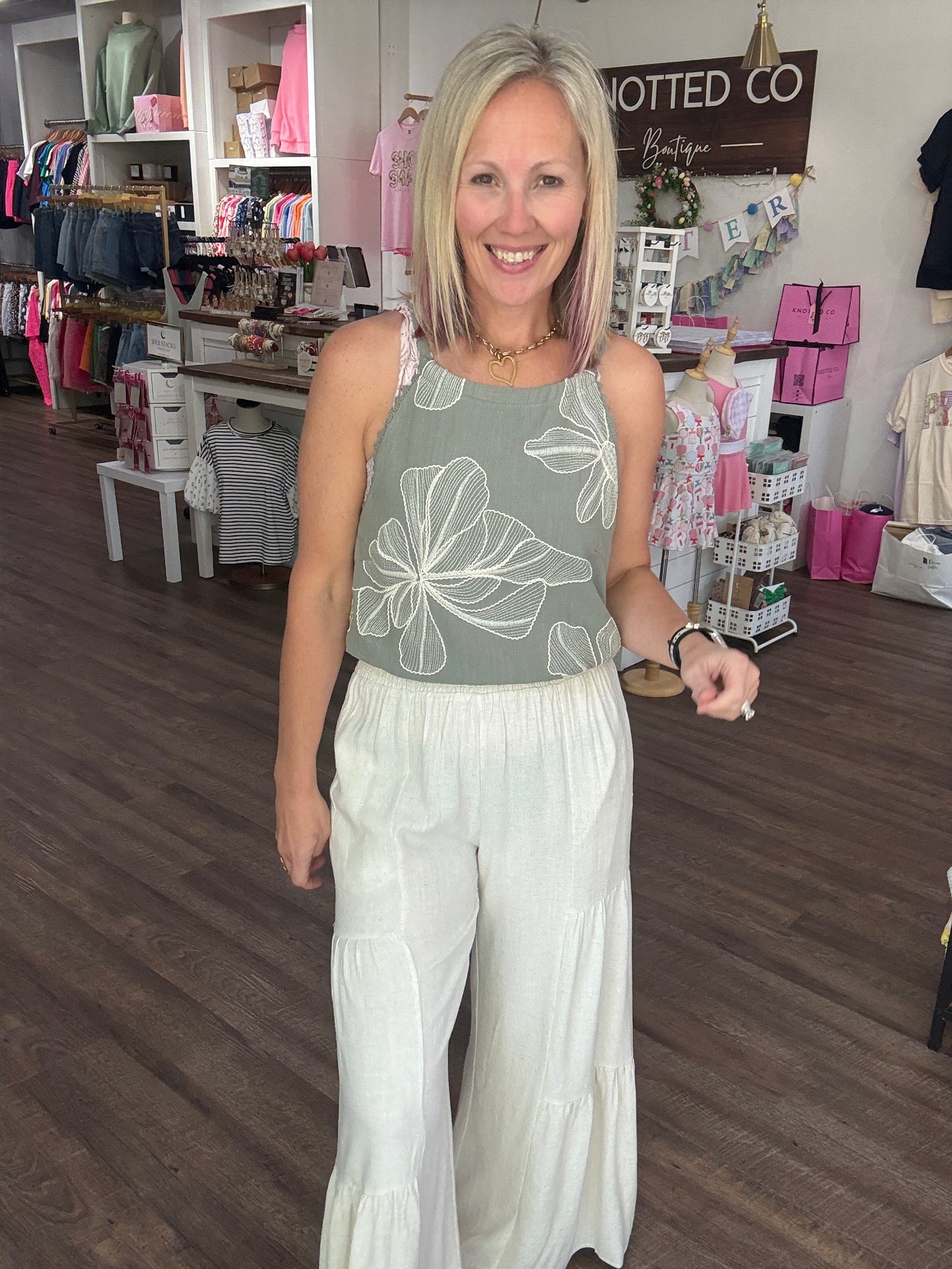 Breezy Days Linen Pant- Natural