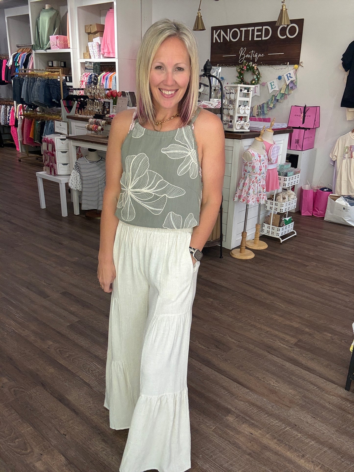 Breezy Days Linen Pant- Natural