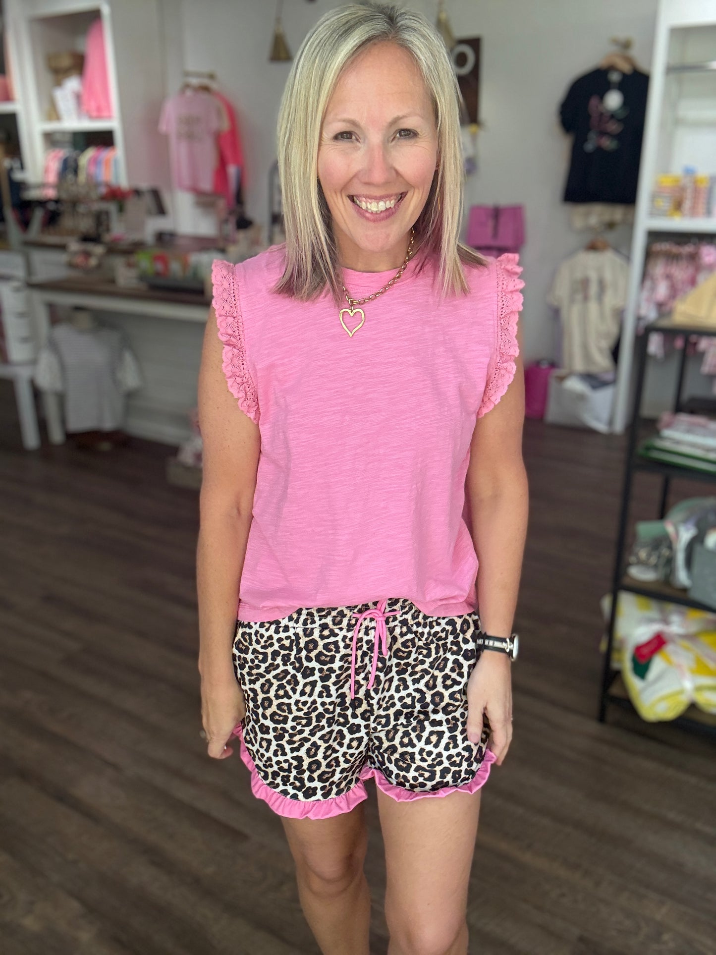 Safari Chic Ruffle Shorts