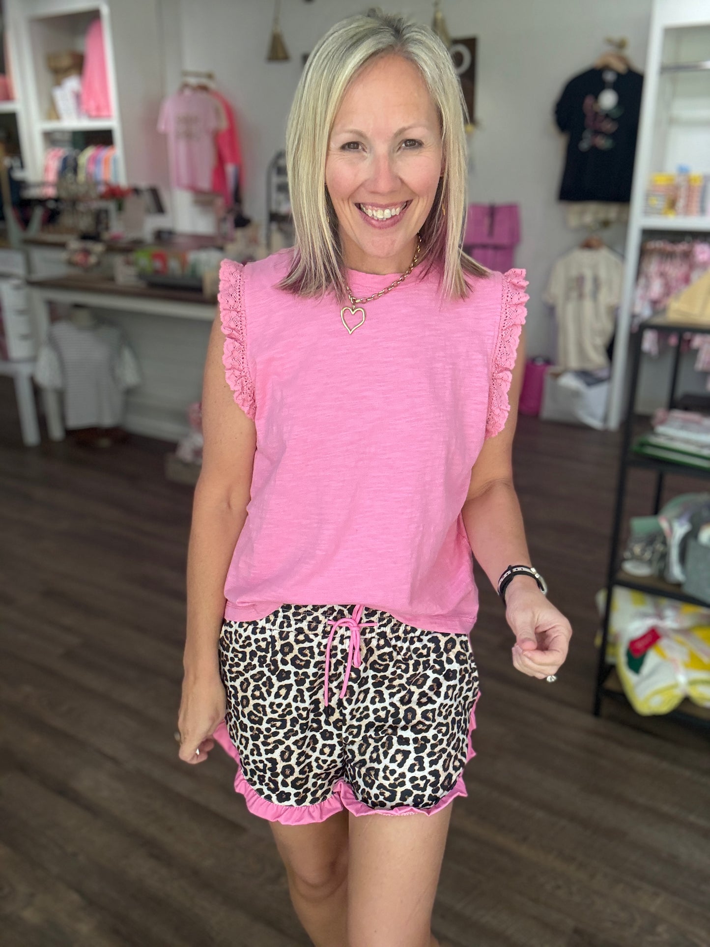 Safari Chic Ruffle Shorts