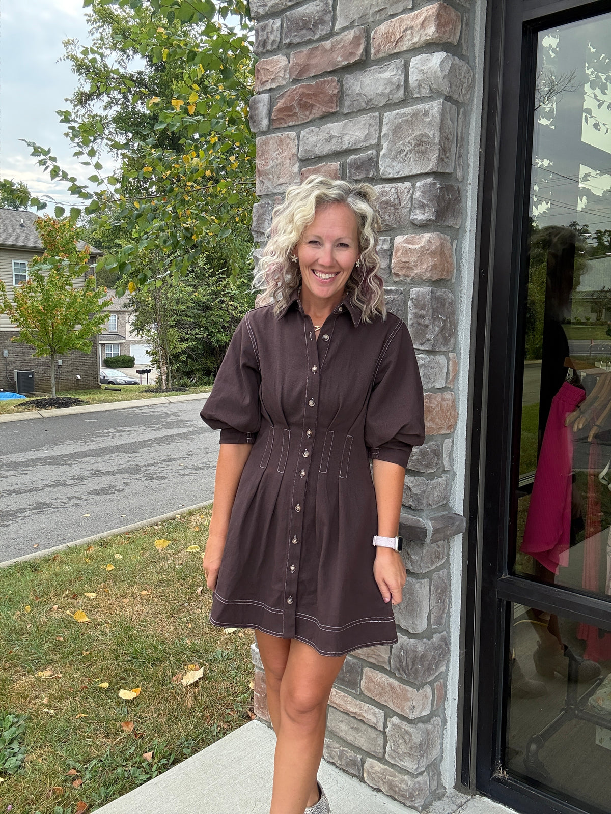 The Good Stitch Dress- Chocolate