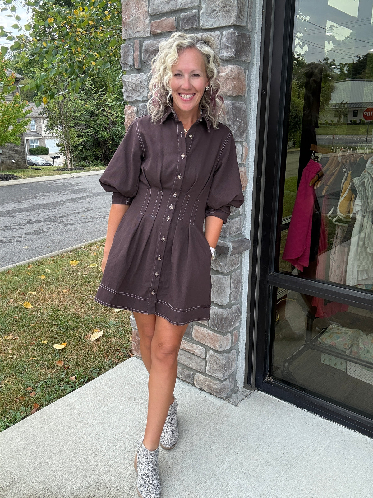 The Good Stitch Dress- Chocolate