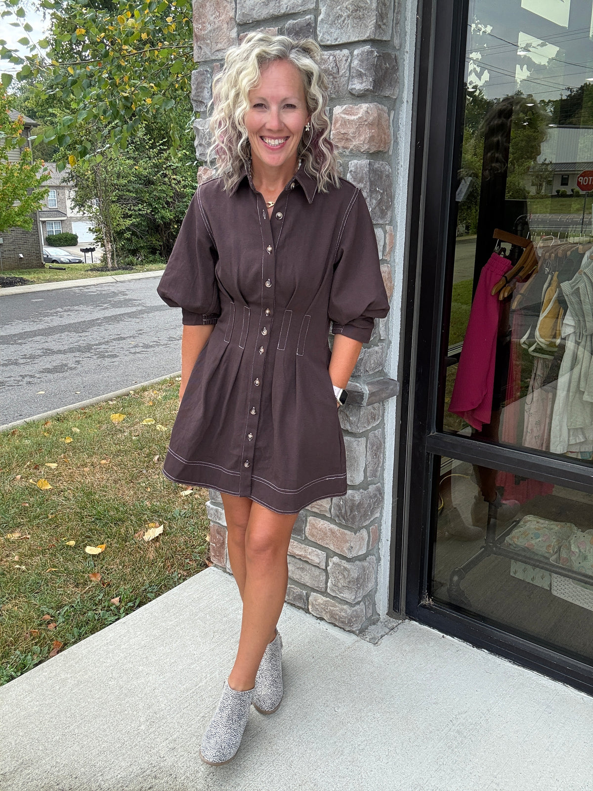 The Good Stitch Dress- Chocolate