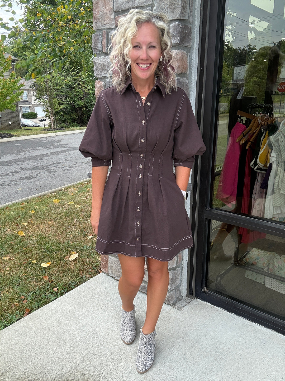 The Good Stitch Dress- Chocolate