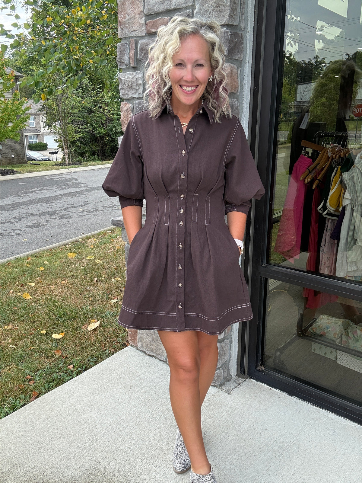 The Good Stitch Dress- Chocolate