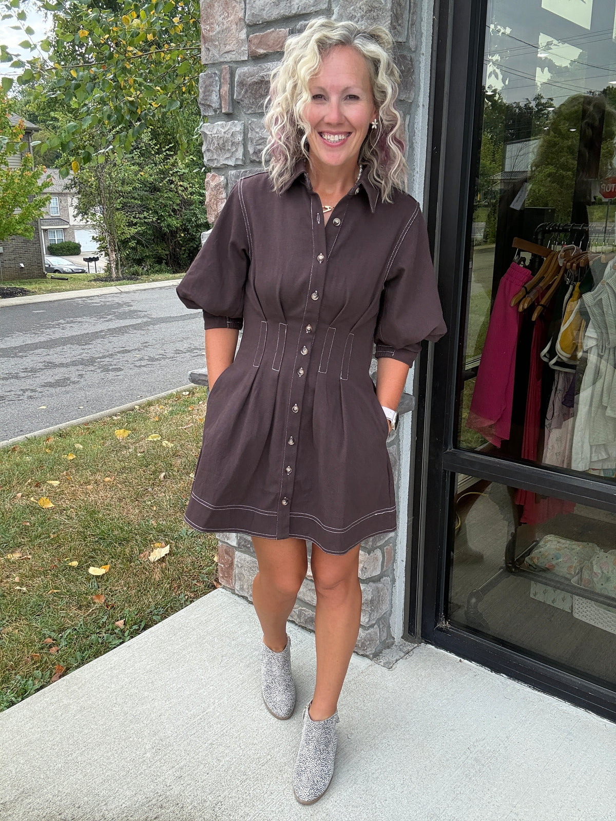 The Good Stitch Dress- Chocolate