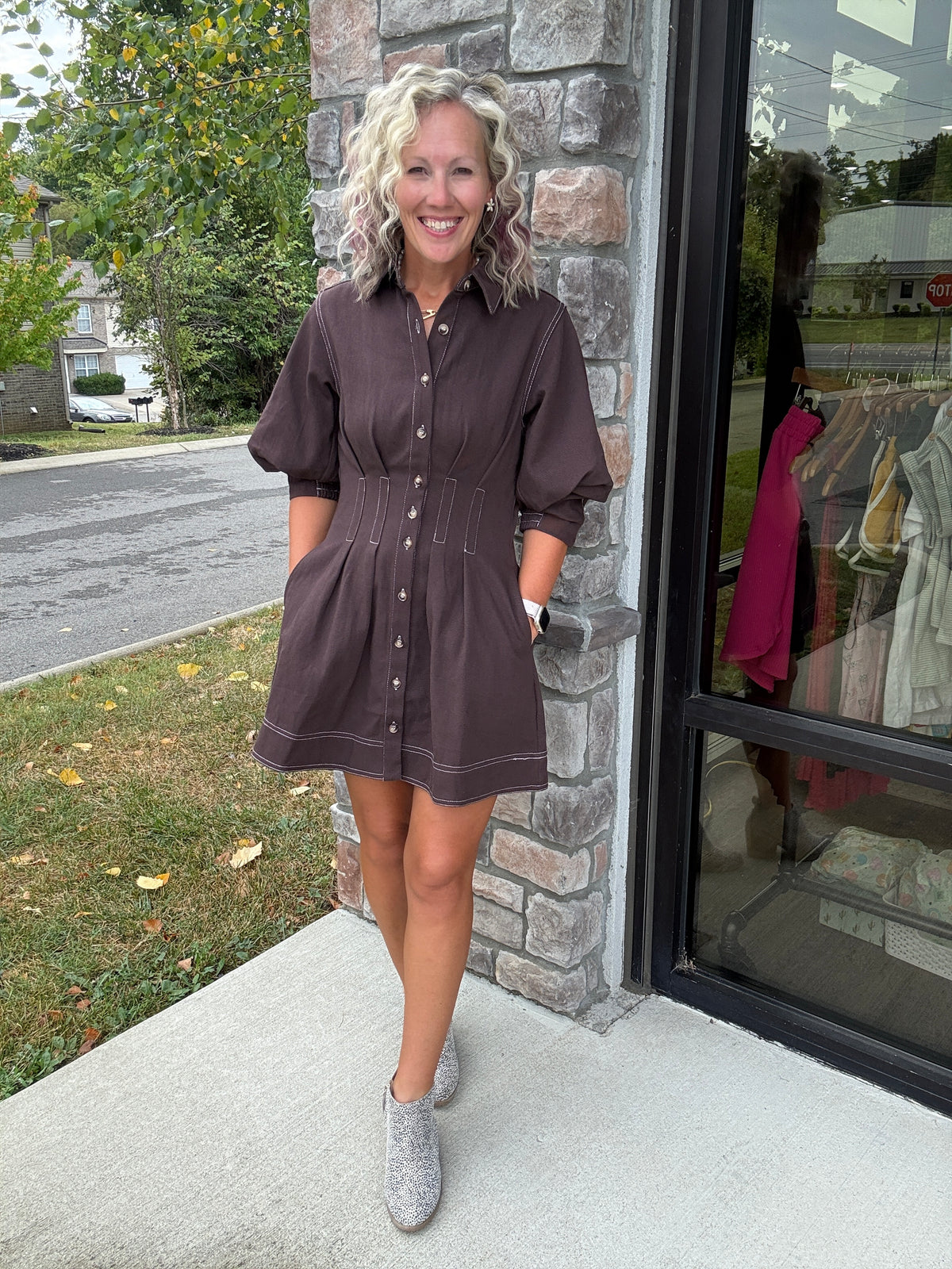 The Good Stitch Dress- Chocolate