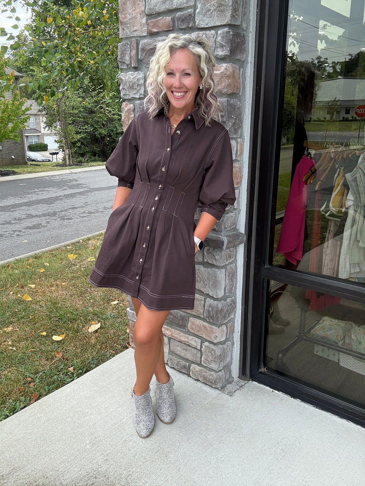 The Good Stitch Dress- Chocolate