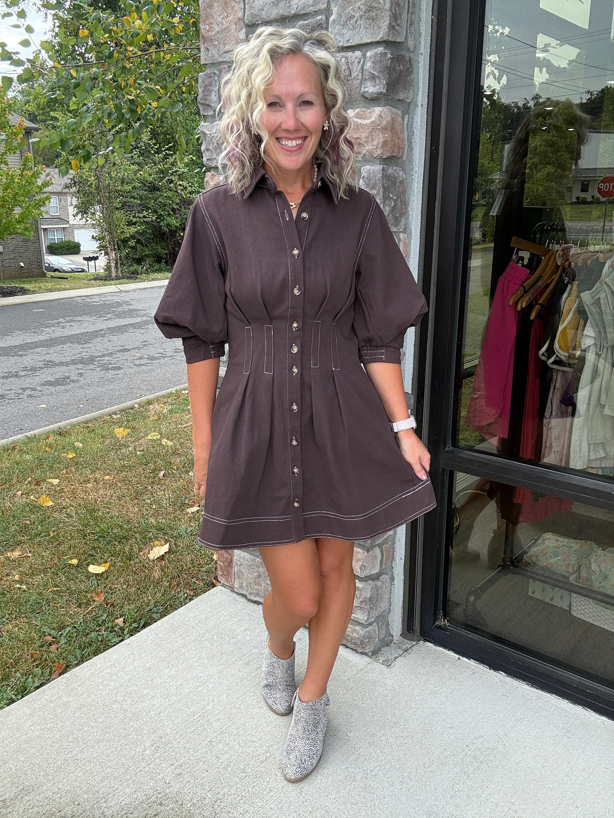 The Good Stitch Dress- Chocolate