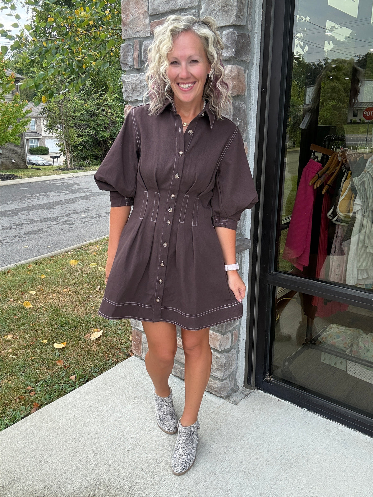 The Good Stitch Dress- Chocolate