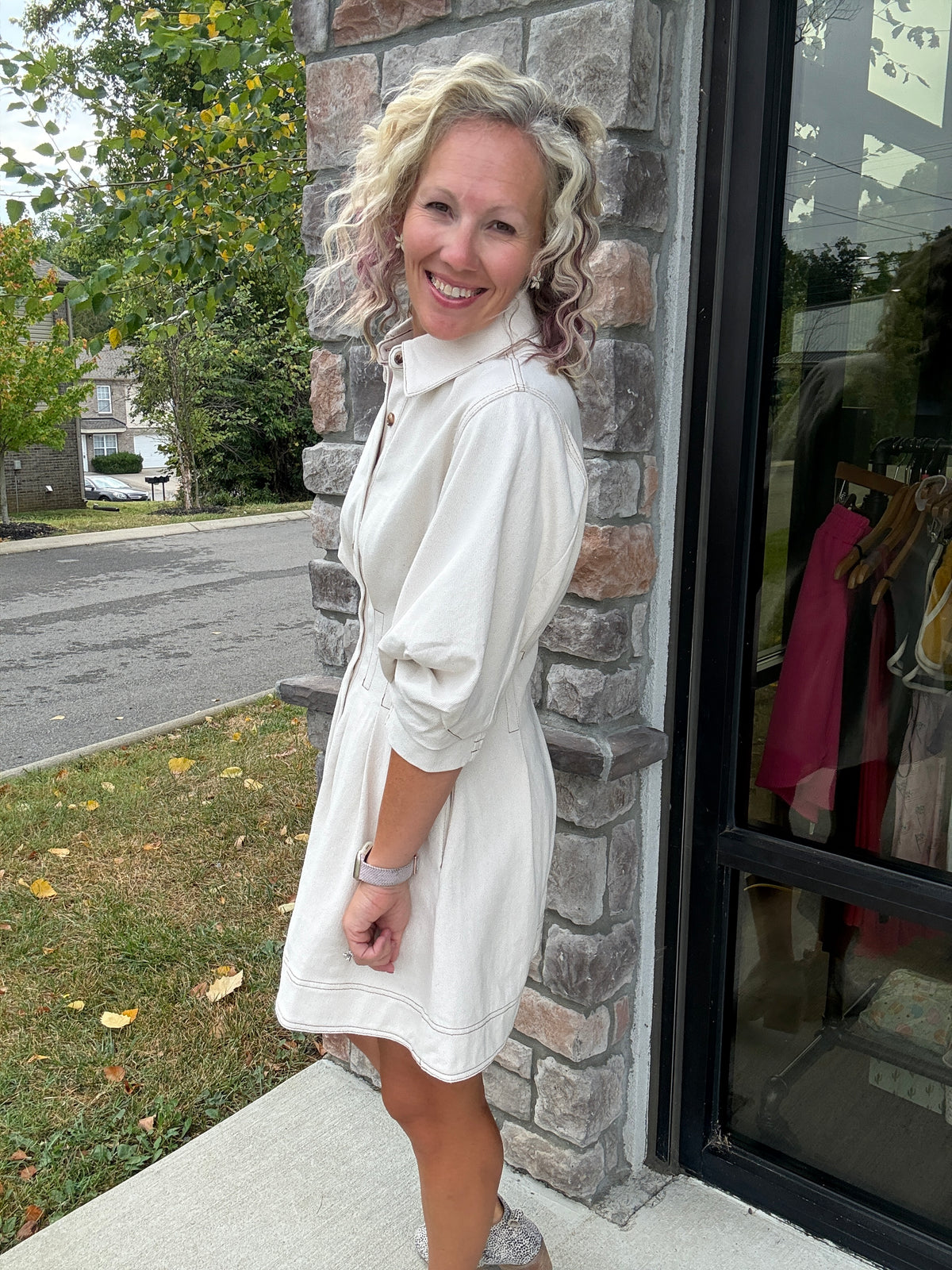 The Good Stitch Dress- Ecru