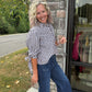 Falling For Gingham Top