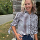 Falling For Gingham Top