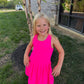 Girl's Vivid Magenta Dress
