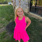 Girl's Vivid Magenta Dress