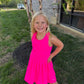 Girl's Vivid Magenta Dress