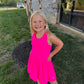 Girl's Vivid Magenta Dress