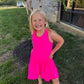 Girl's Vivid Magenta Dress