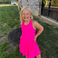 Girl's Vivid Magenta Dress
