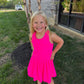 Girl's Vivid Magenta Dress