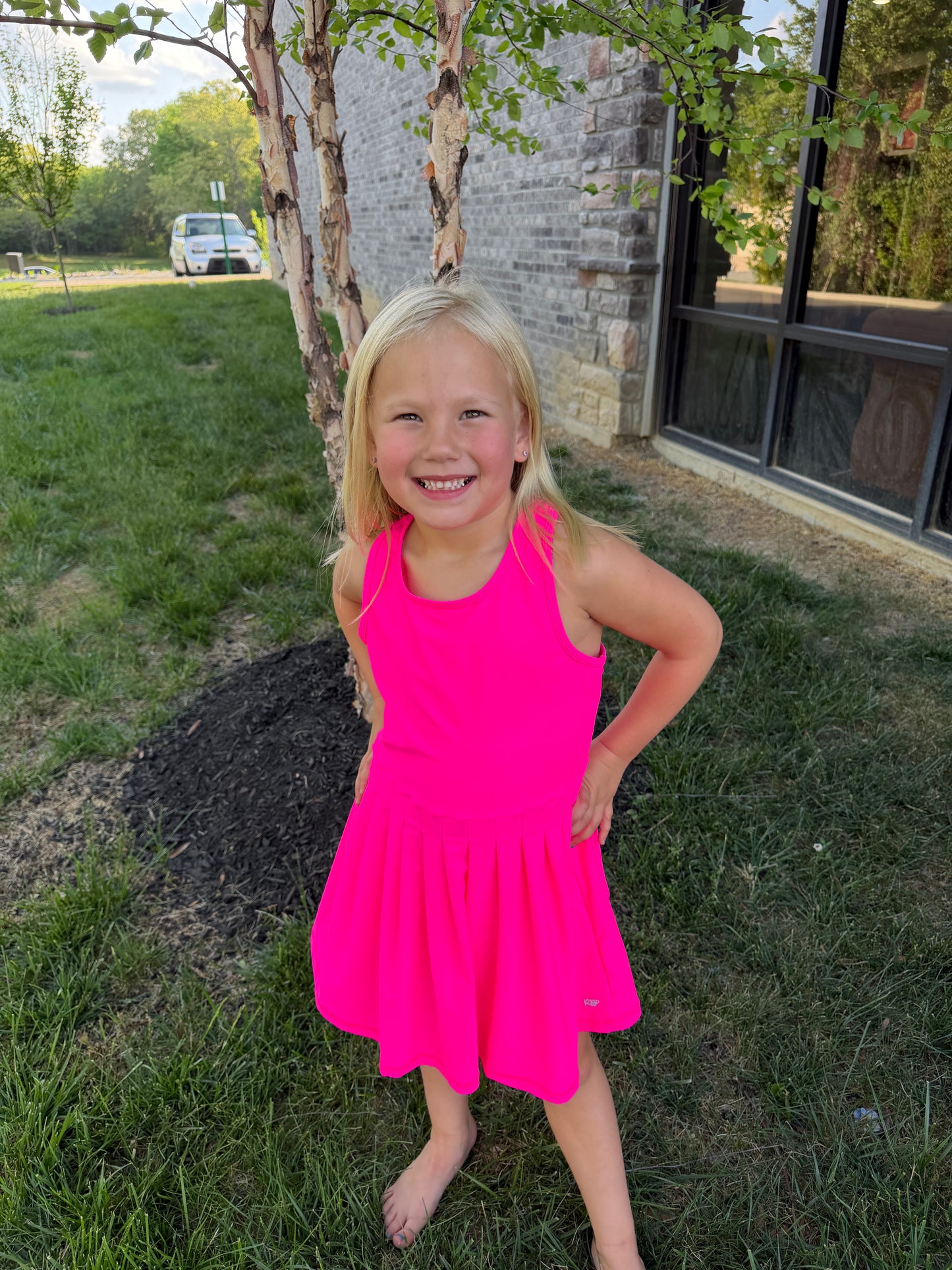 Girl's Vivid Magenta Dress