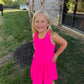 Girl's Vivid Magenta Dress