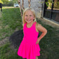 Girl's Vivid Magenta Dress