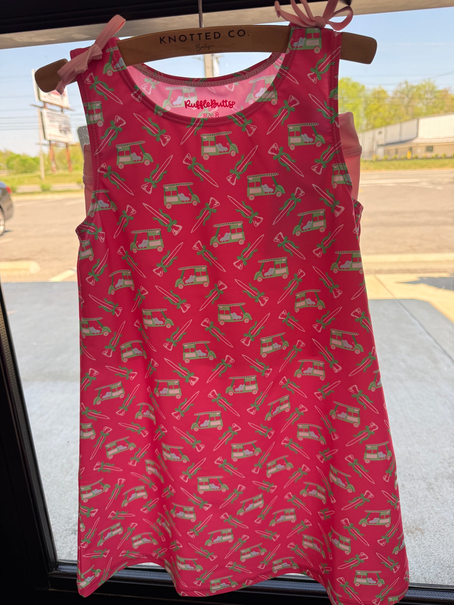 Golf Cart Cutie  Bow Dress