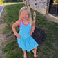 Aqua Gingham Dress