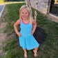Aqua Gingham Dress
