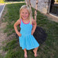 Aqua Gingham Dress