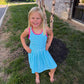 Aqua Gingham Dress