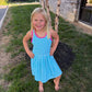 Aqua Gingham Dress