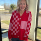 Sweetheart Check Cardigan