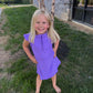 Girls Vivid Purple Dress