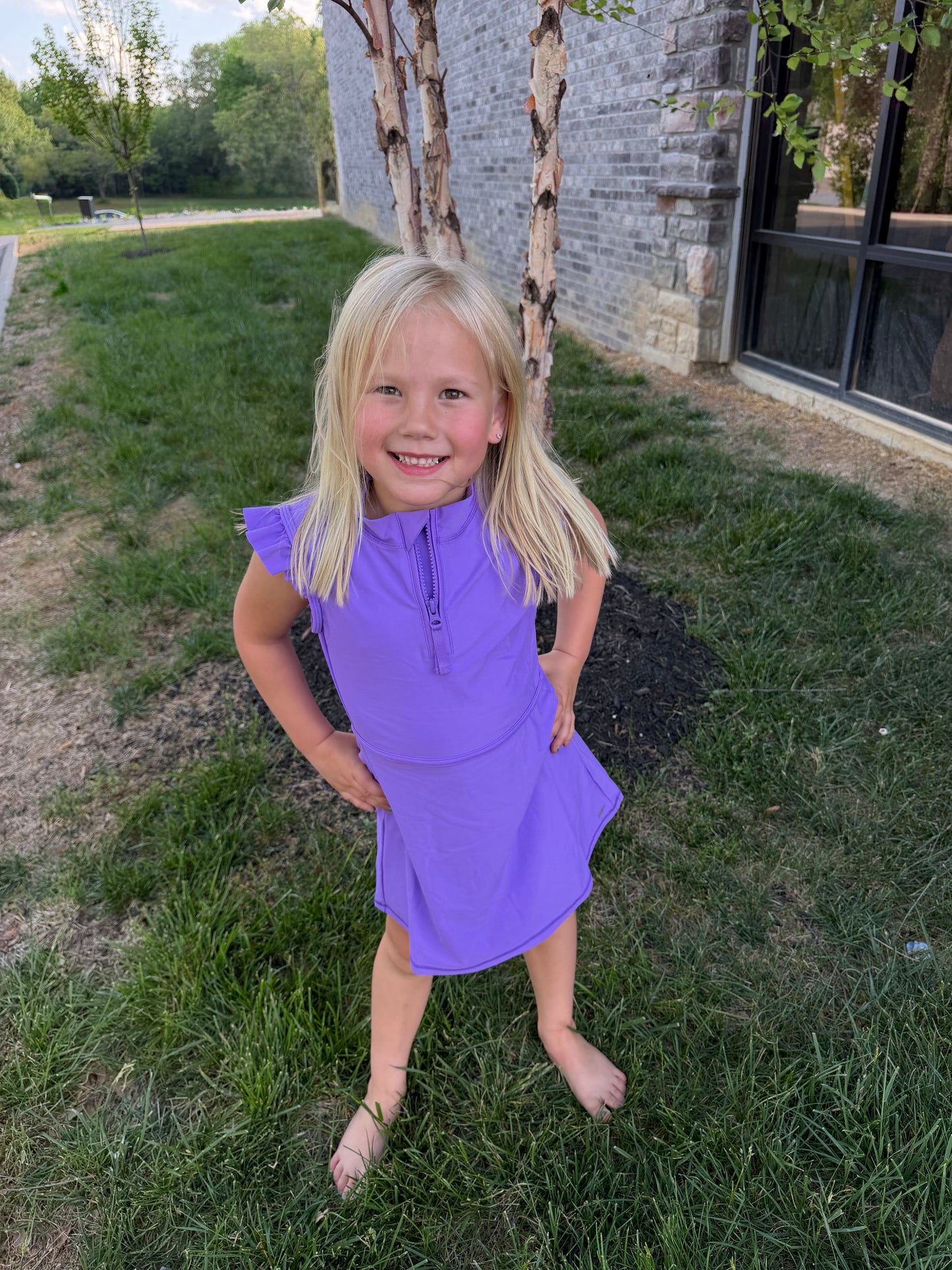 Girls Vivid Purple Dress