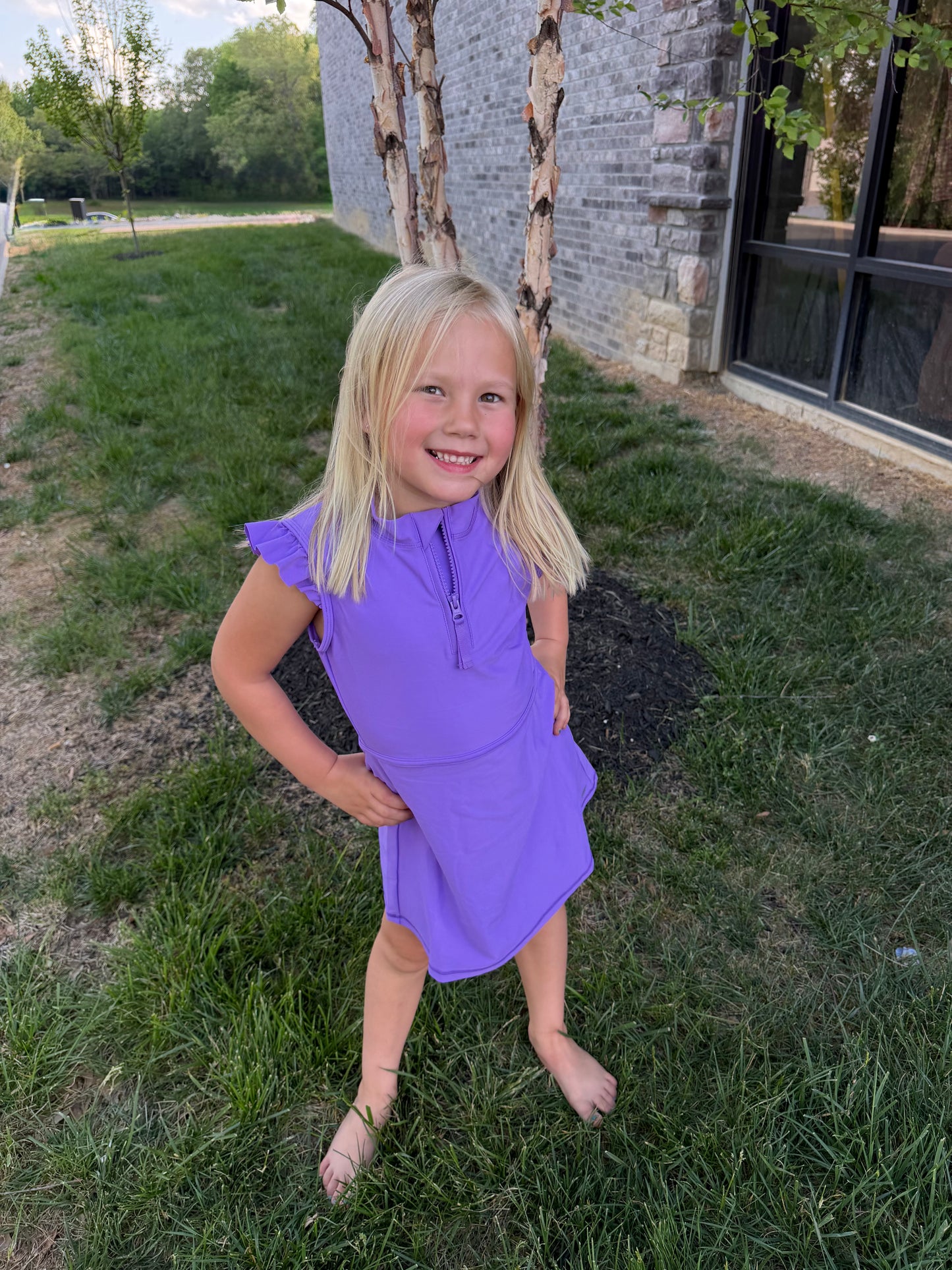 Girls Vivid Purple Dress