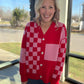 Sweetheart Check Cardigan