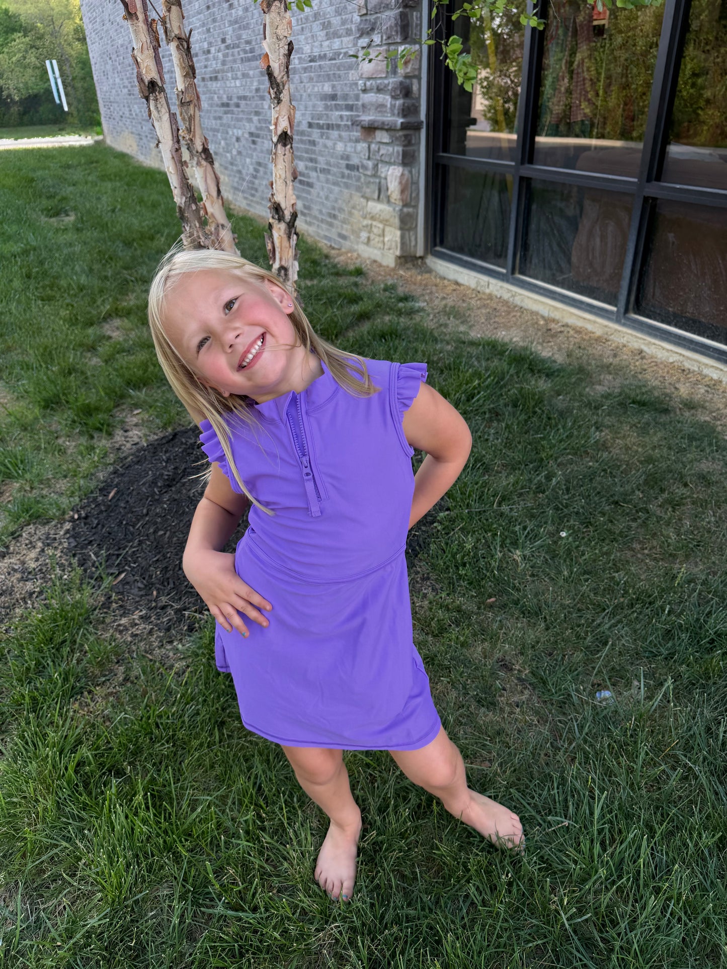 Girls Vivid Purple Dress
