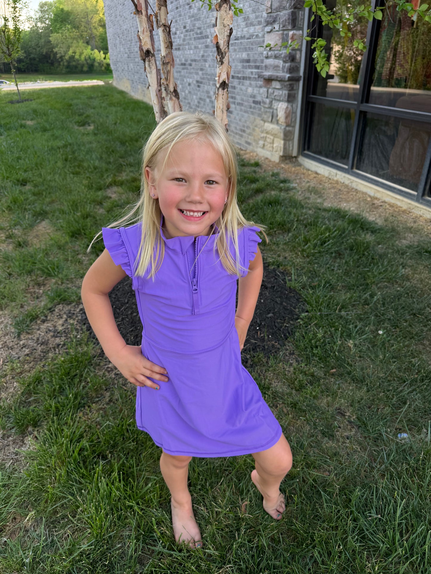 Girls Vivid Purple Dress