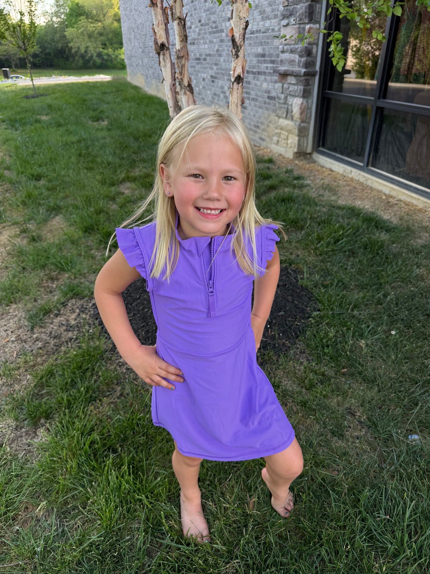 Girls Vivid Purple Dress