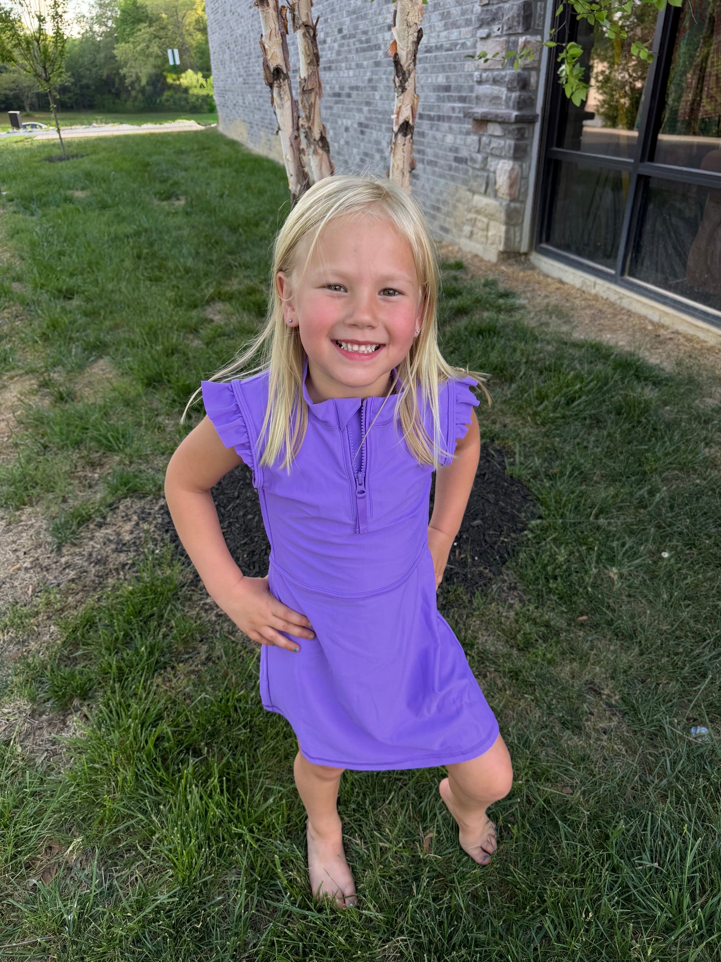 Girls Vivid Purple Dress