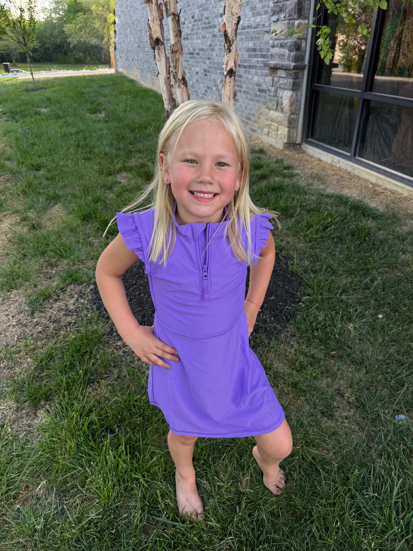 Girls Vivid Purple Dress