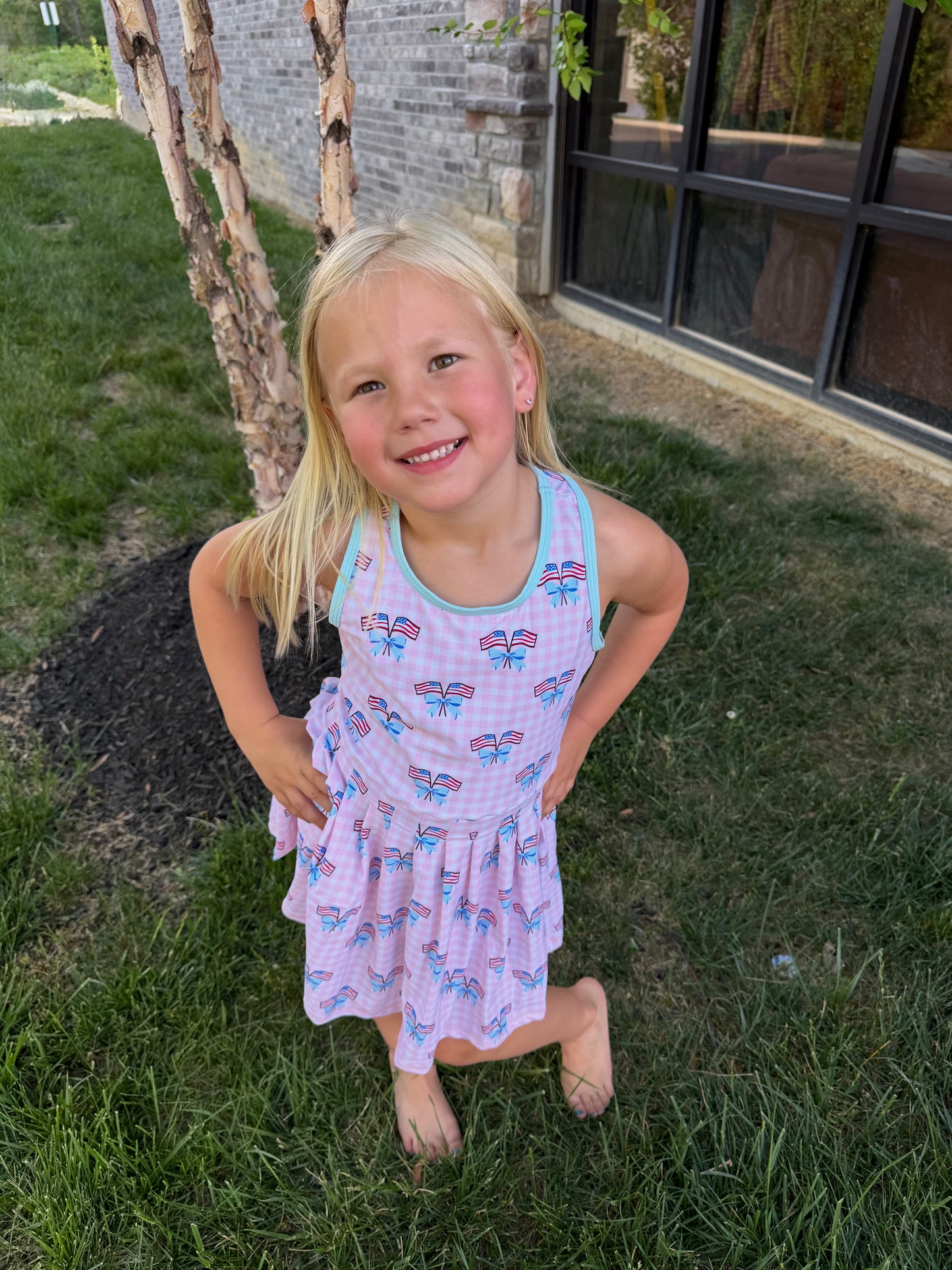 Patriotic Gingham Dress