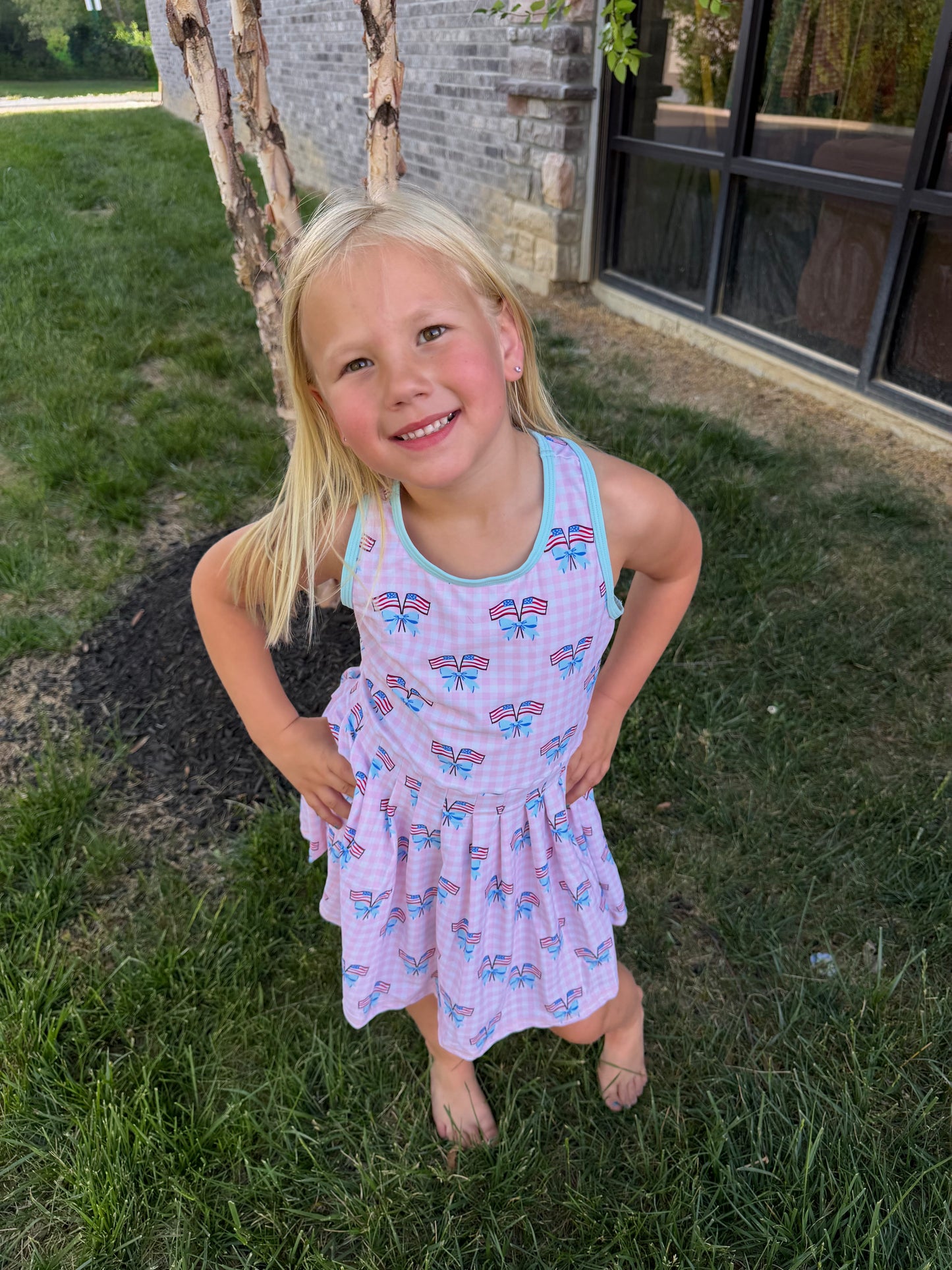 Patriotic Gingham Dress