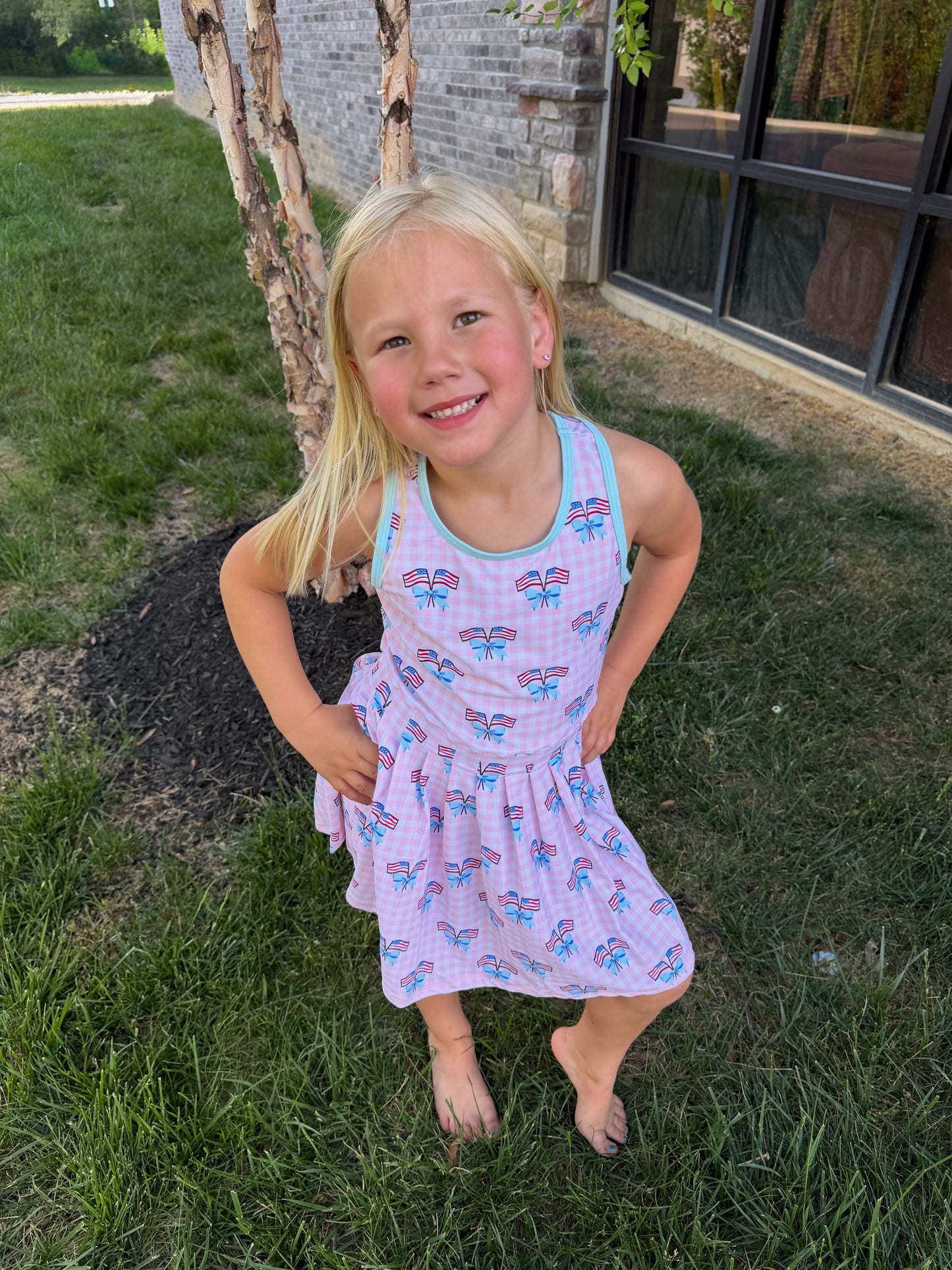 Patriotic Gingham Dress
