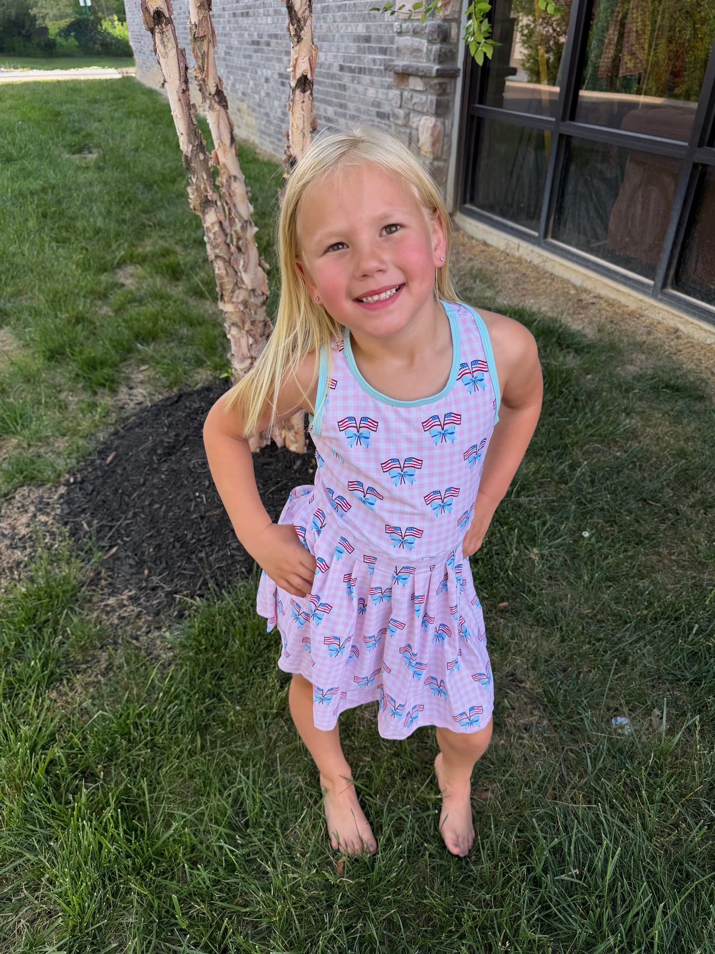 Patriotic Gingham Dress