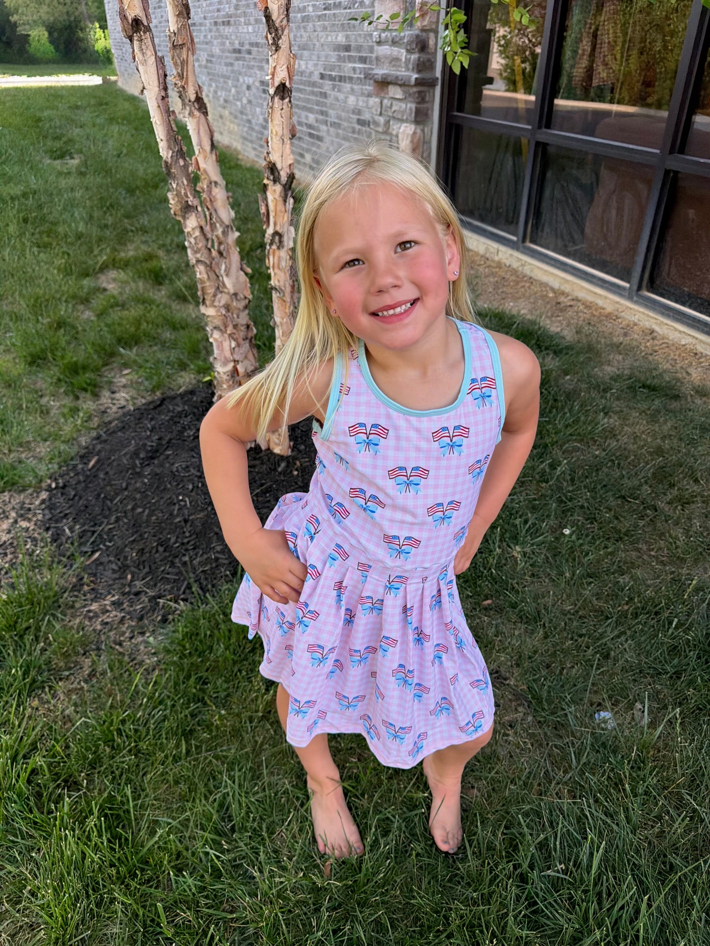 Patriotic Gingham Dress